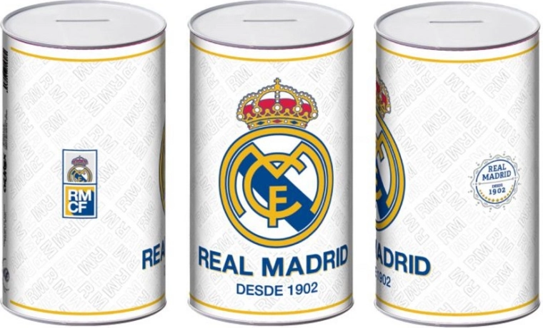 Metalen spaarpot Real Madrid 10 × 10 × 17,5 cm