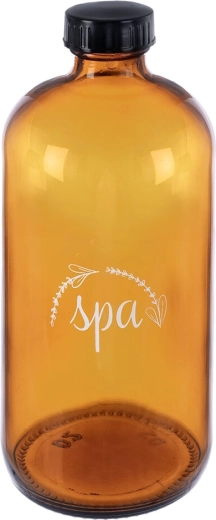 Spa-fles van bruin (amber) glas 500 ml met schroefdop