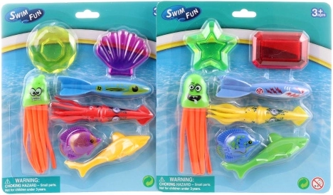 Duikset met waterspeelgoed