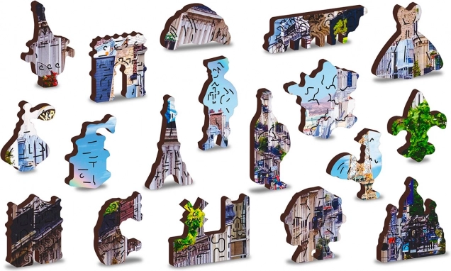 Unieke houten puzzelstukjes