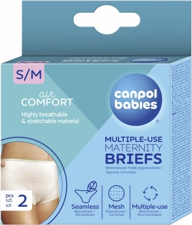 Canpol babies multifunctioneel slipje S/M voor na de bevalling 2 stuks