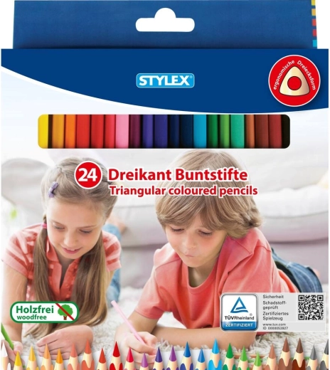 Stylex driehoekige kleurpotloden 24 st.