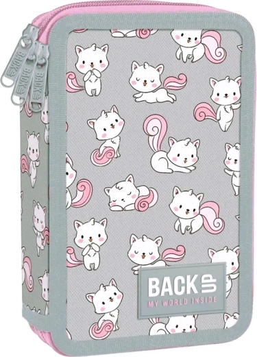 Driekamer-etui met inhoud BackUP katjes kitty