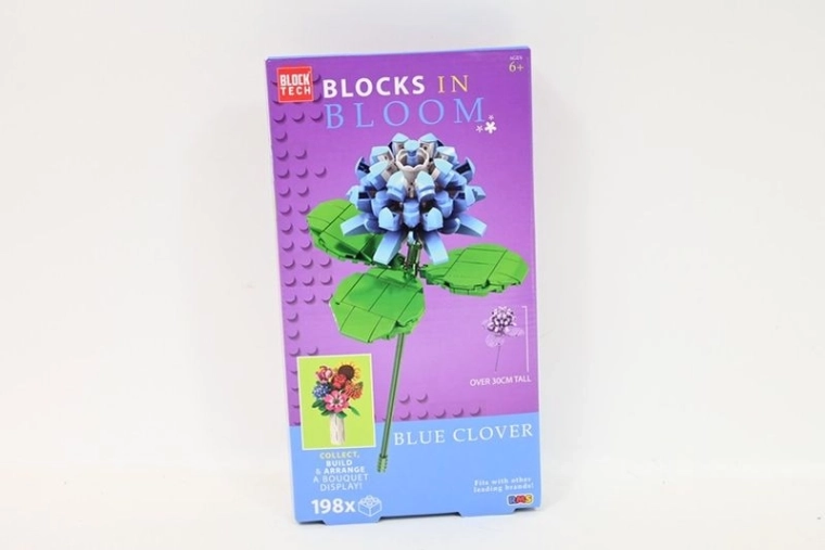 Bouwset: klaverbloem in bloei – blauw