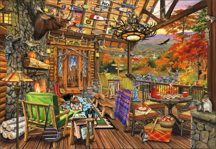 Puzzel Adirondack veranda 1000 stukjes