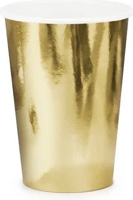 Gouden wegwerpbekers 220 ml