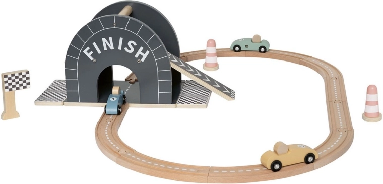 Finish, ramp en markeringen voor een spannendere rit
