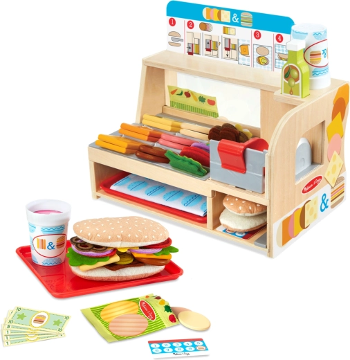 Melissa & Doug houten sandwichbalie met Slice & Stack-set (52 stuks)