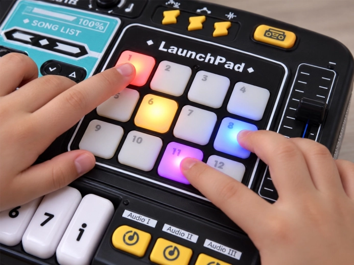 12 verlichte LaunchPad-pads
