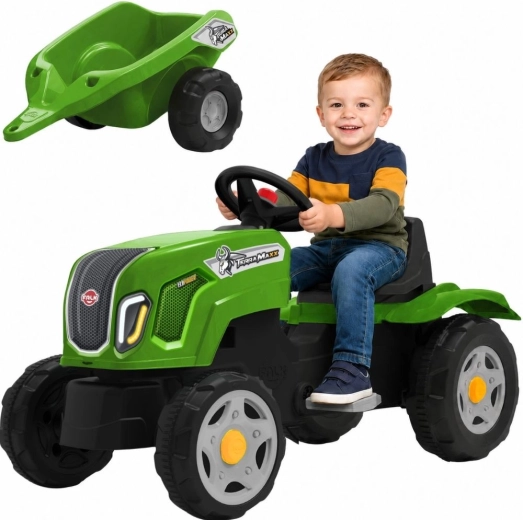 FALK Claas Terra Maxx traptractor met aanhanger en openende motorkap