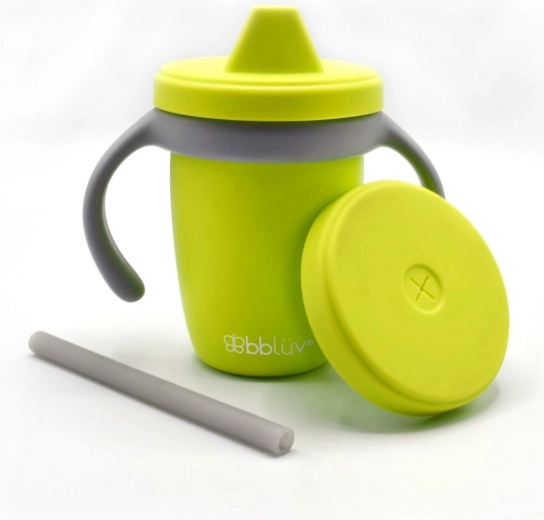 BBLÜV sippy cup meegroeiend siliconen bekertje lime
