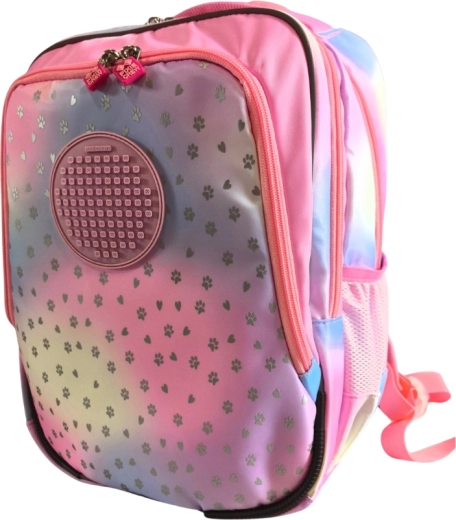 PIXIE CREW junior schoolrugzak met hartjes- en pootjesmotief, roze