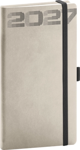 Notique zakagenda Aprint Top 2027 lichtgrijs 9 × 15,5 cm
