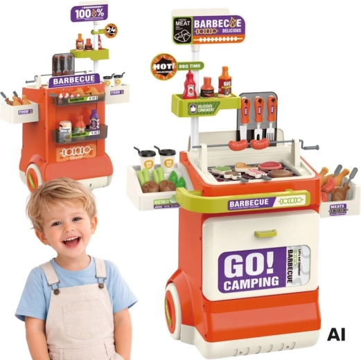 Woopie interactieve BBQ-grillwagen - 1 stuk