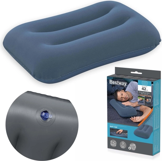 Opblaasbaar velours kussen Bestway 42 × 26 cm