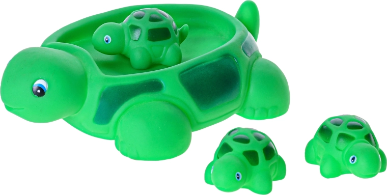 Schattige schildpadfamilie voor waterpret