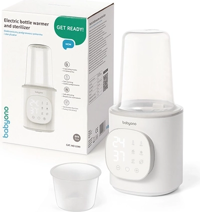 BabyOno elektrische flessenwarmer en sterilisator 6-in-1 met LED-display