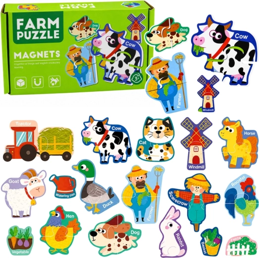 Magnetische puzzel boerderij – huisdieren (30 stukjes)