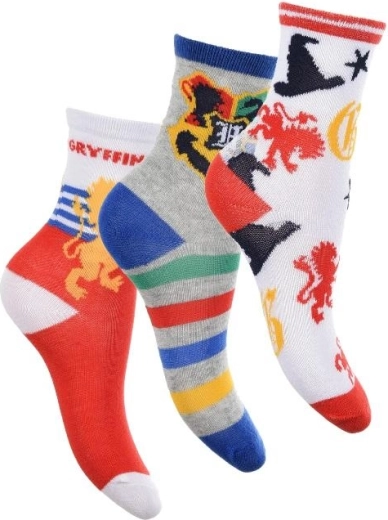 Set van 3 paar sokken Harry Potter Gryffindor