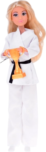 Taekwondo‑kampioene met trofee