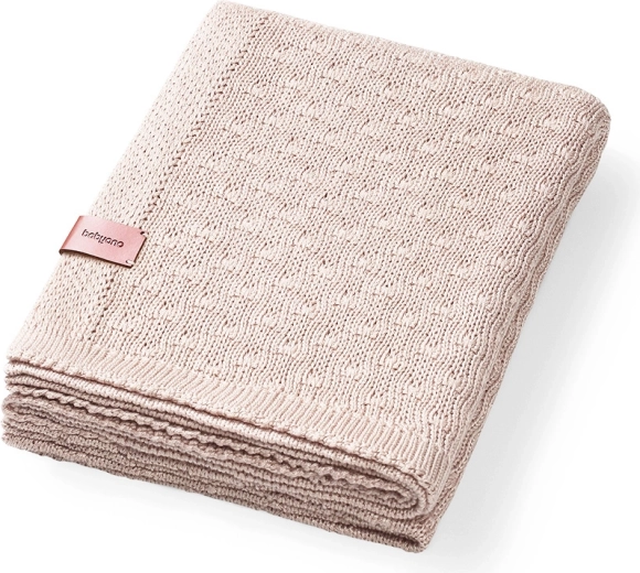 BabyOno gebreide bamboedeken light beige