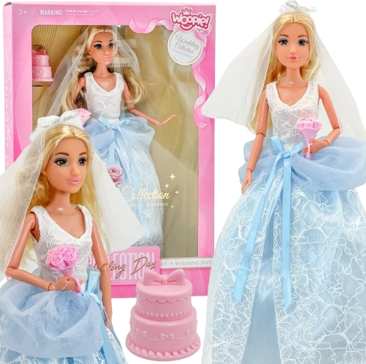 Woopie LILY modieuze bruidspop met taart