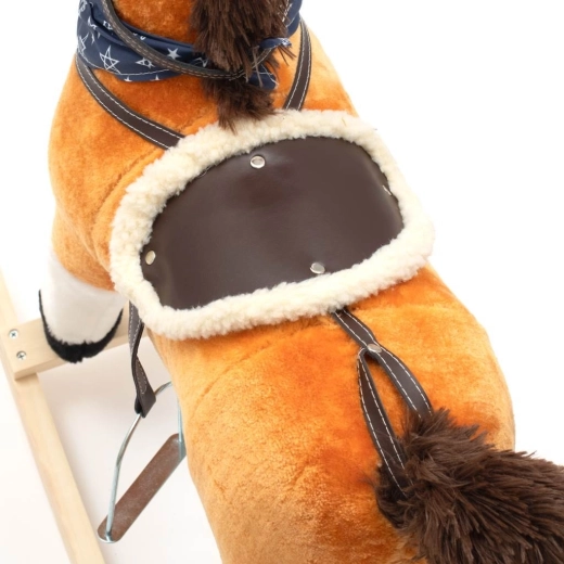 Stabiele houten latten en comfortabel zadel