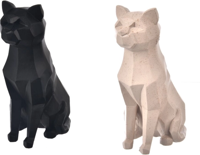 Decoratie kat GEO van polyresin