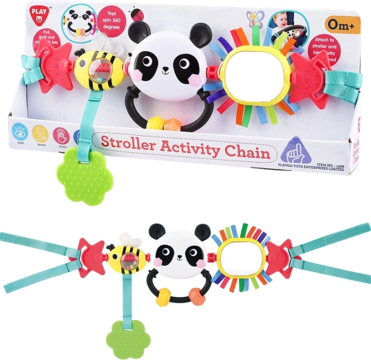 Playgo hangspeeltje voor kinderwagen panda en bij