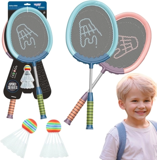 Woopie badmintonset met rackets en shuttles - 2 stuks