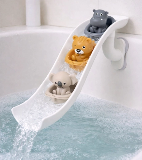 Waterslide met zuignappen