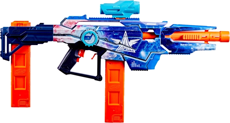 Rijke inhoud: 2 magazijnen en 48 Nerf N1-darts