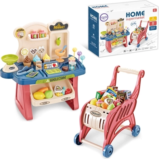 Woopie Supermarkt met Winkelwagen en Accessoires