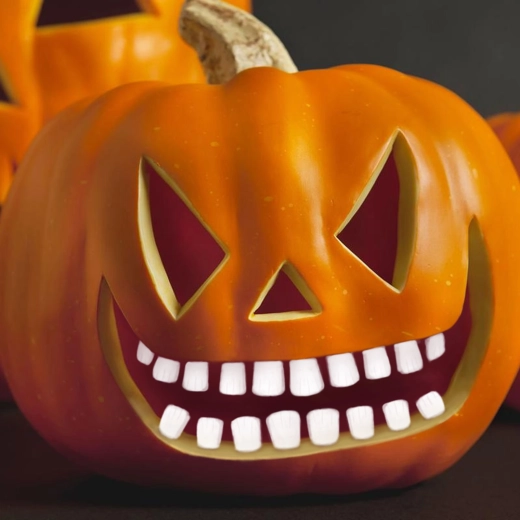 Halloween tanden voor pompoenlantaarn – set van 18 stuks