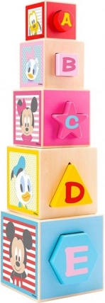 Houten piramide Mickey steker