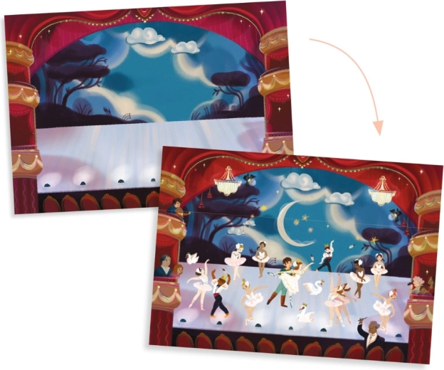 Scenische coulissen voor de grande finale