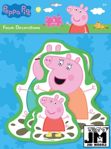Jiri Models schuimstickers voor aan de muur Peppa Pig - 1 verpakking