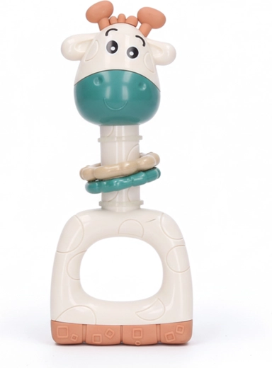 Piepende rammelaar giraffe 16 cm