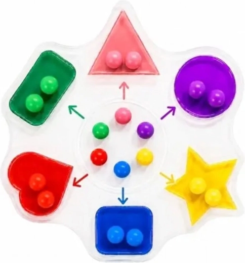 Zintuiglijke knijp-antistress gel-sorter met kleuren
