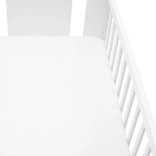 Elastisch jersey hoeslaken voor babybedje New Baby 120 × 60 cm wit