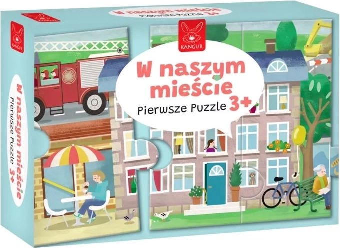 Eerste puzzel: Onze stad – grote vloerpuzzel voor kinderen