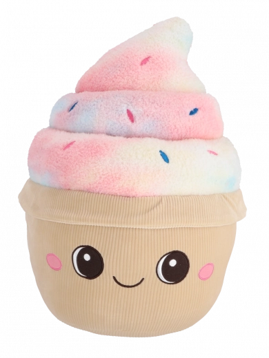 Pluchen cupcake – grote zachte knuffel 43 cm