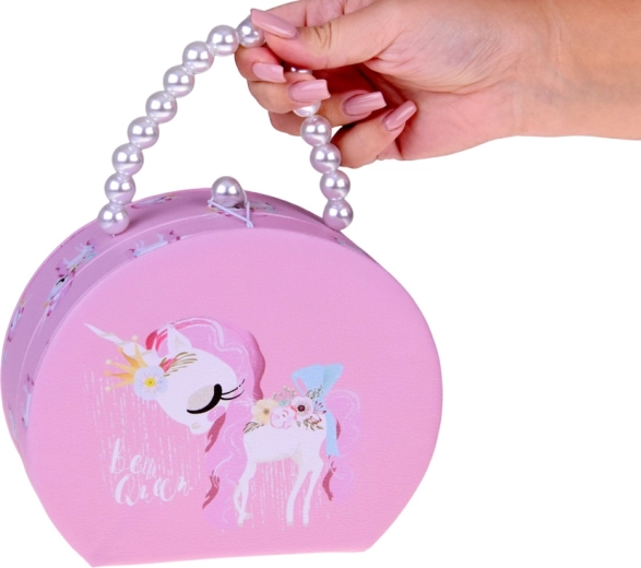 Draagbaar sieradendoosje met parelhandvat