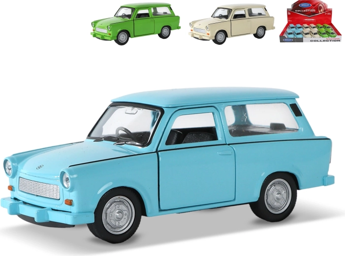 Metalen autootje Trabant 601 Universal met terugtrekfunctie, 12 cm, Welly