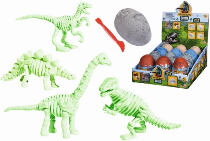 Opgravingsset met dinosaurus skelet in ei