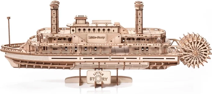 Little Story houten 3D-puzzel stoomboot