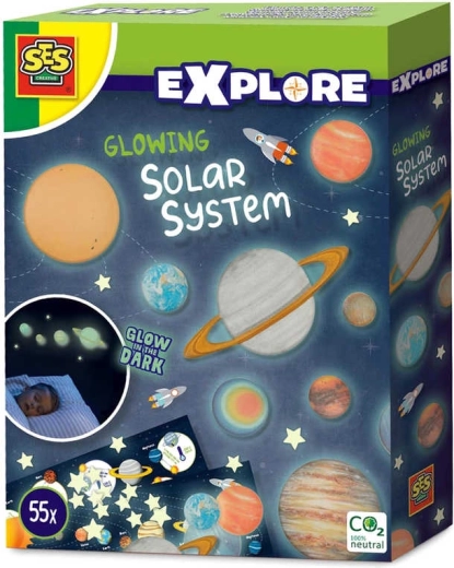 SES Creative lichtgevende decoratie van planeten en sterren