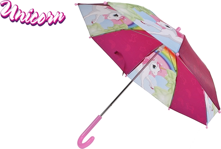 Kinderparaplu met eenhoorn 68 × 60 cm – roze