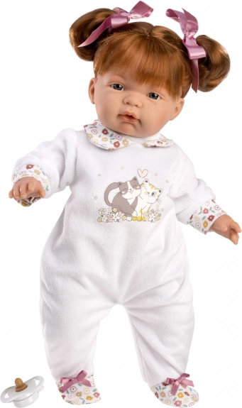 Pop Joelle 38 cm met zacht buikje en rossige haartjes