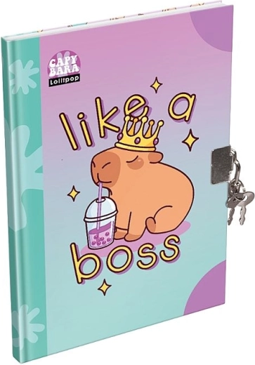 LizzyCard dagboek A5 Capibara met hangslot
